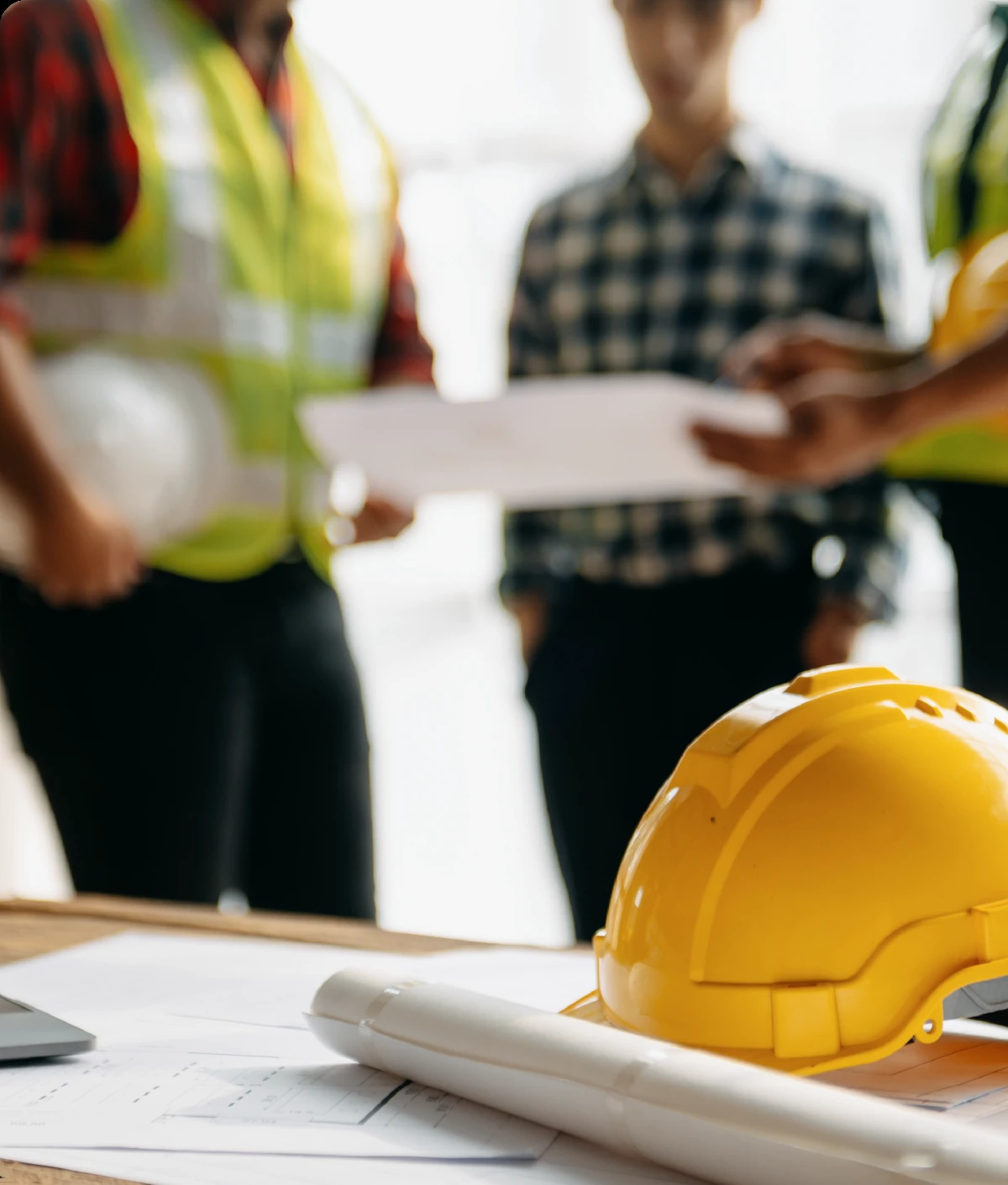 A framing crew on a site